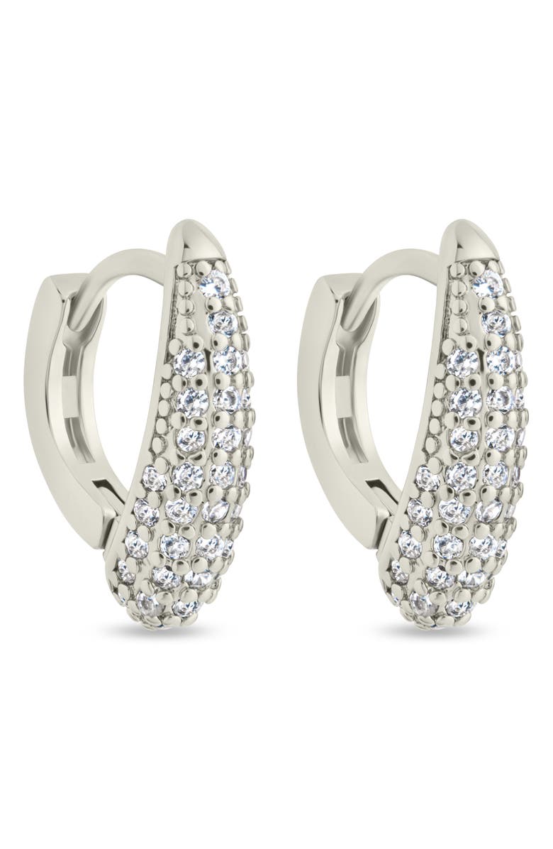 Sterling Forever Wynne Cubic Zirconia Cone Lever Back Earrings, Alternate, color,