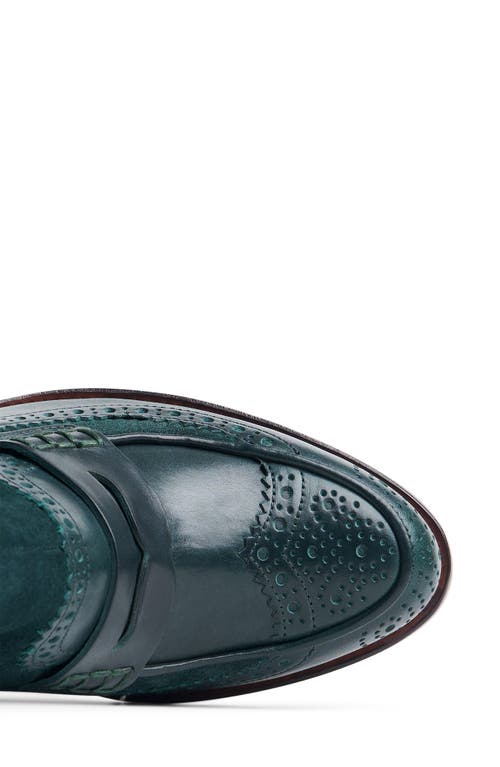 The Office Of Angela Scott Miss Sabrina Wingtip Bootie In Green