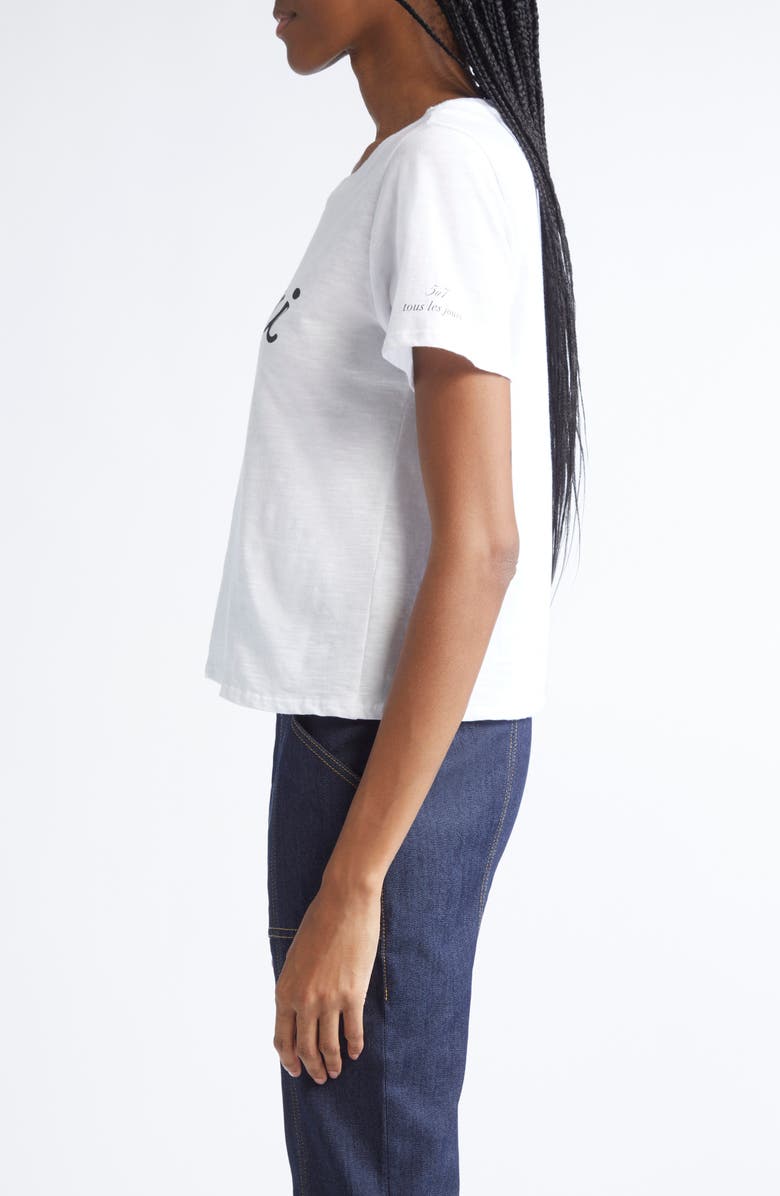 Cinq à Sept Script Oui Oui T-Shirt, Alternate, color, White/ Black