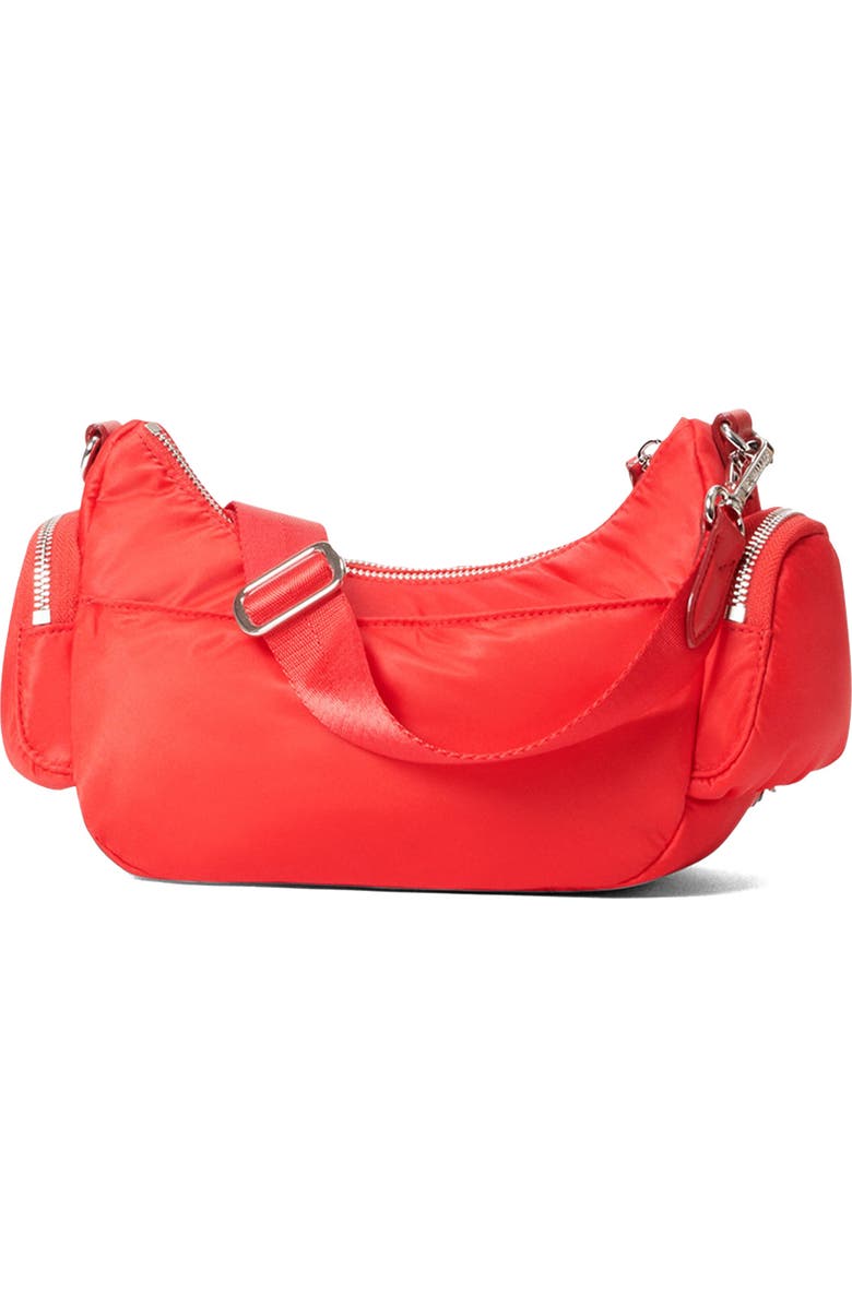 MZ Wallace Small Chelsea Denim Shoulder Bag, Alternate, color, Bright Cherry