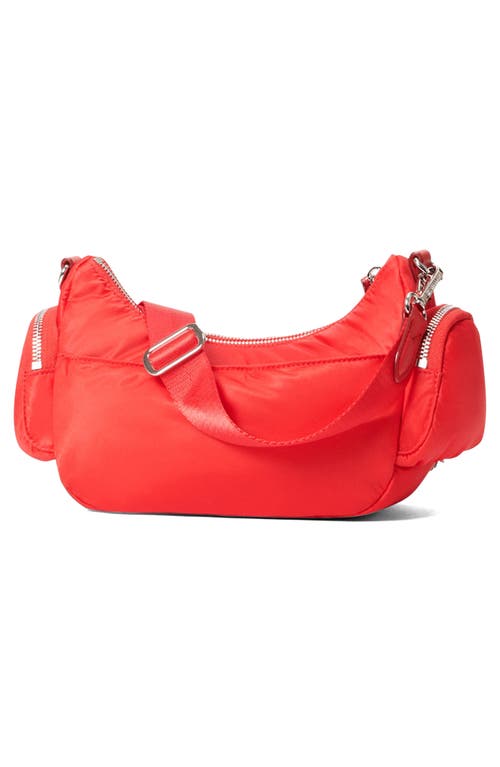 Mz Wallace Medium Chelsea Nylon Shoulder Bag In Bright Cherry