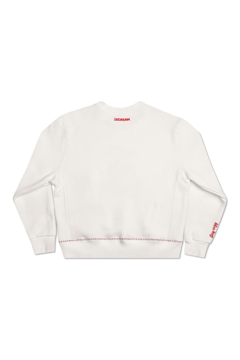 Kids' Holiday Bear Graphic Sweatshirt, Alternate, color, WHITE MULTI