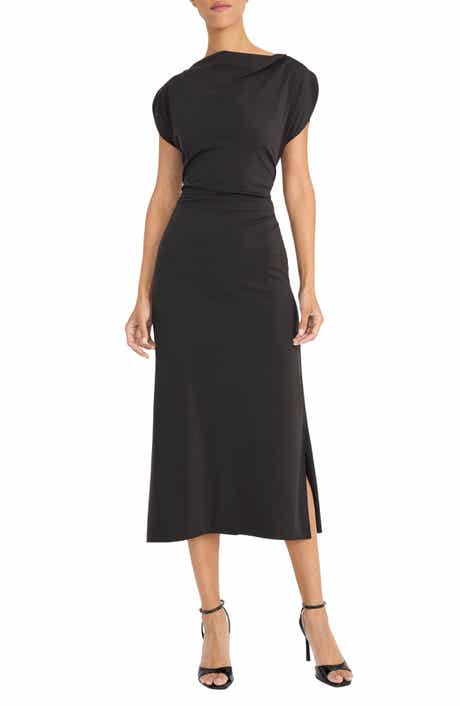 Maggy London Gathered Midi Dress