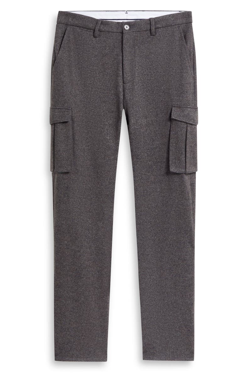 Bugatchi Wool Blend Cargo Pants, Alternate, color, Zinc