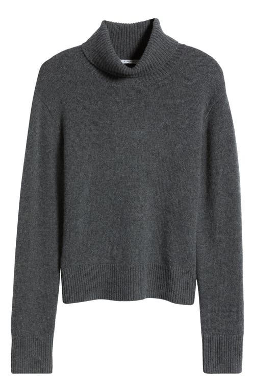Frame Cashmere Turtleneck Sweater In Charcoal Heather