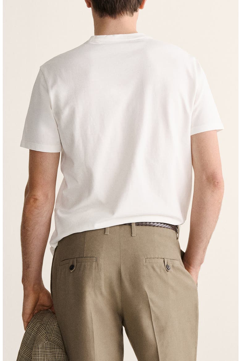 Slim Fit Cotton T-Shirt, Alternate, color, OFF WHITE