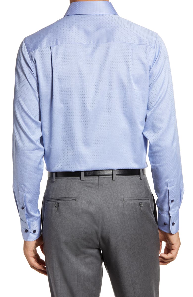 David Donahue Trim Fit Geometric Dress Shirt, Alternate, color, 
