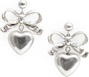 Clare V. Bow
Heart Drop Earrings