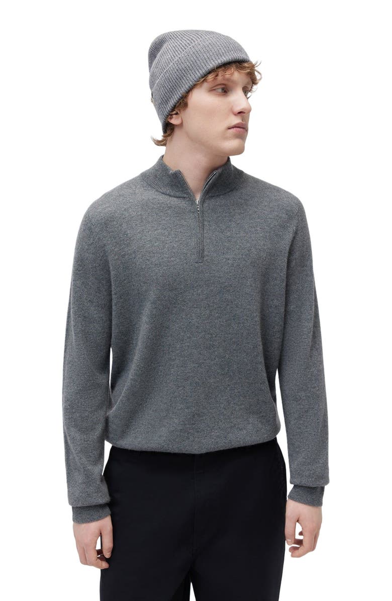 Gobi Cashmere Cashmere Rib Knit Beanie, Alternate, color, Dim Gray