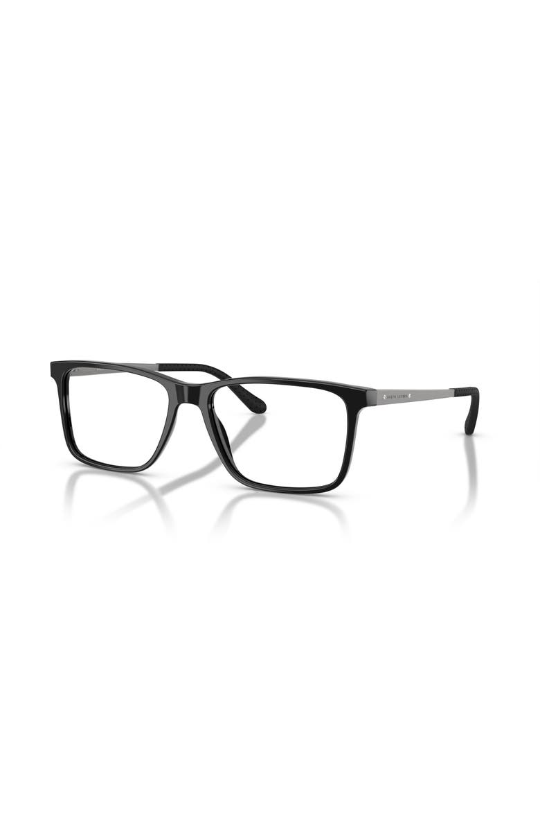 Ralph Lauren 58mm Rectangle optical glasses, Main, color, Black