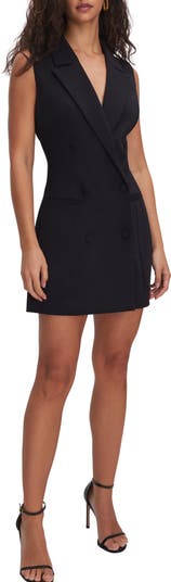 Luxe Sleeveless Blazer Minidress