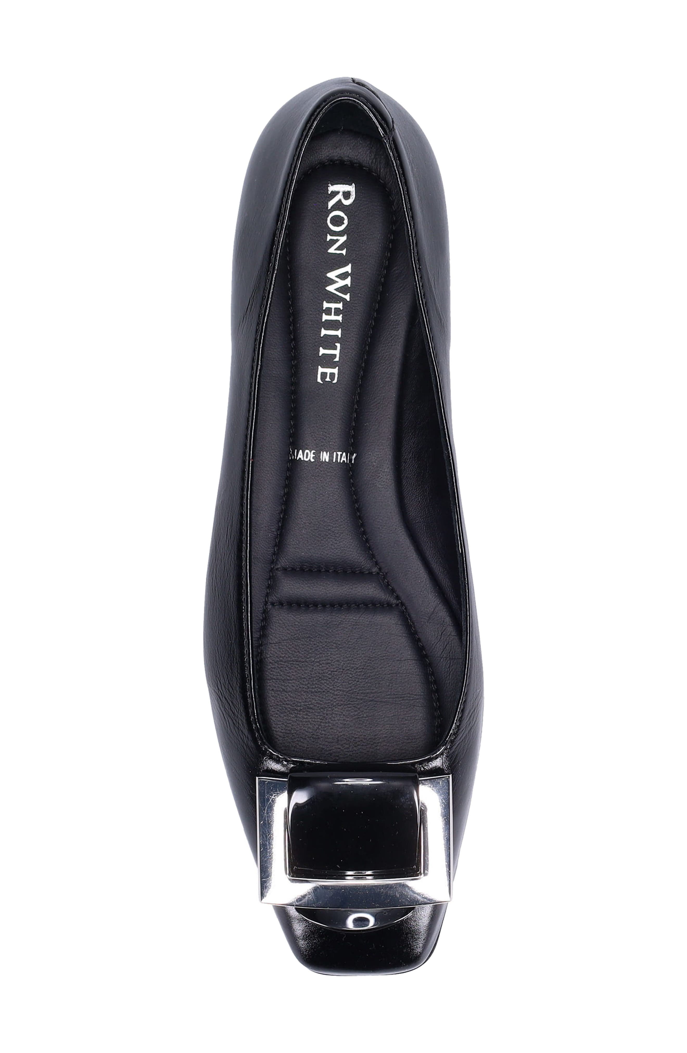 Jacquelin Leather Flat, Alternate, color, ONYX