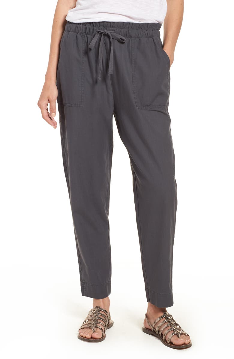 Caslon<sup>®</sup> Drawstring Waist Ankle Pants, Main, color, 