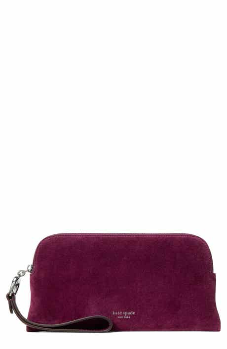 medium halo suede wristlet