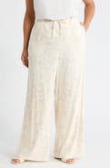 Nordstrom Wide Leg Linen Blend Pants