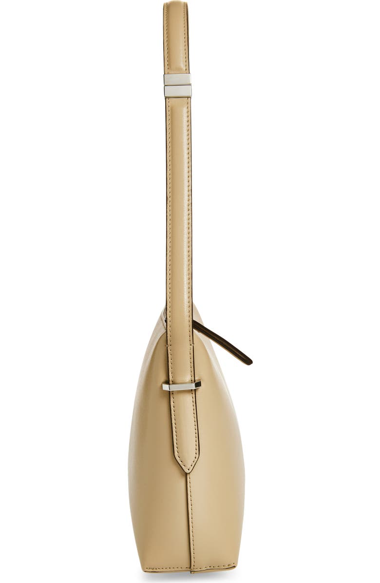 TOTEME Scoop Leather Clutch, Alternate, color, Fawn