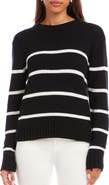 Karen Kane Stripe Crewneck Sweater