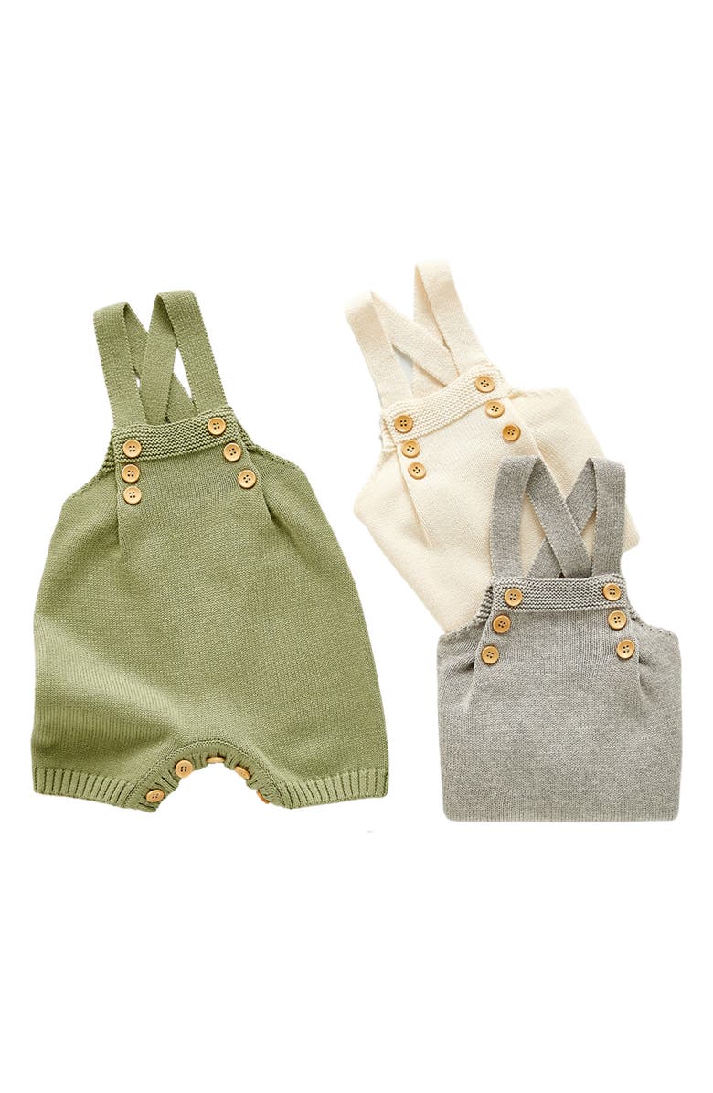 Ashmi & Co. Spencer Knit Cotton Romper, Alternate, color, Gray