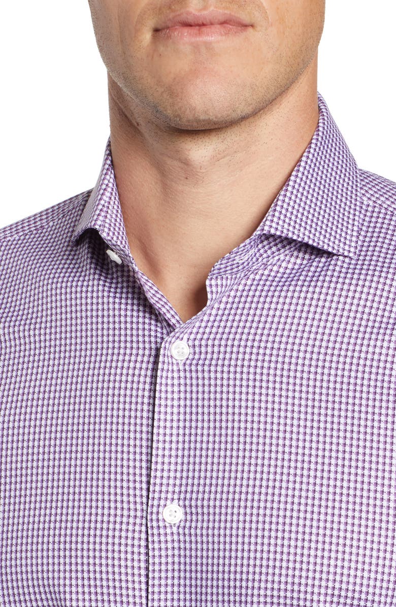 BOSS Mark Sharp Fit Houndstooth Dress Shirt, Alternate, color,
