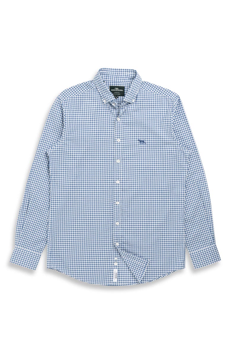 Rodd & Gunn Sports Fit Gingham Button-Down Oxford Shirt, Alternate, color, Sea Blue