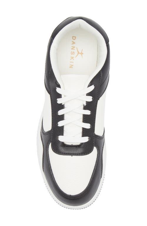 Danskin Two-toned Court Sneaker In Black/black