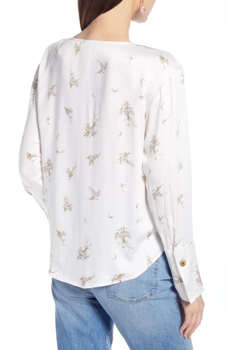 Something Navy Pretty Button Through Top, Alternate, color, 