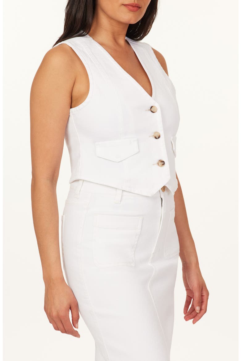 The Denim Crop Vest, Alternate, color, BLANC DE BLANC