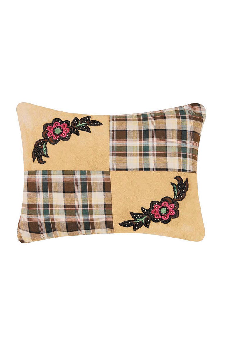 Rustic Damask Patch Pieced Accent Throw Pillow, Main, color, Off-White