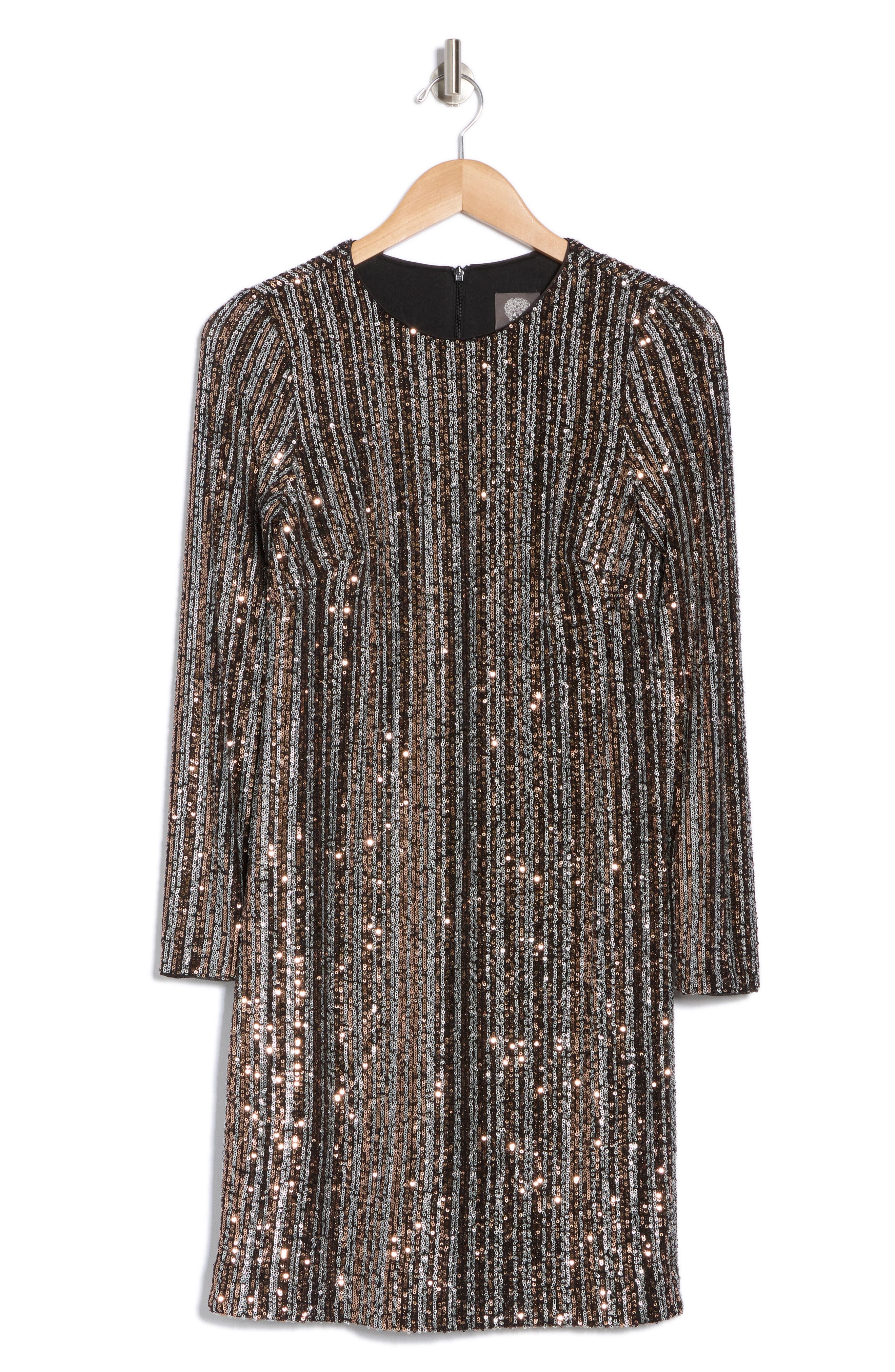 vince camuto women's sequin long-sleeve mini dress Amazon.com: Vince Camuto Women's Long Sleeve Boat Neck Bodycon Mini Dress,  Gold, 2 : Clothing, Shoes & Jewelry