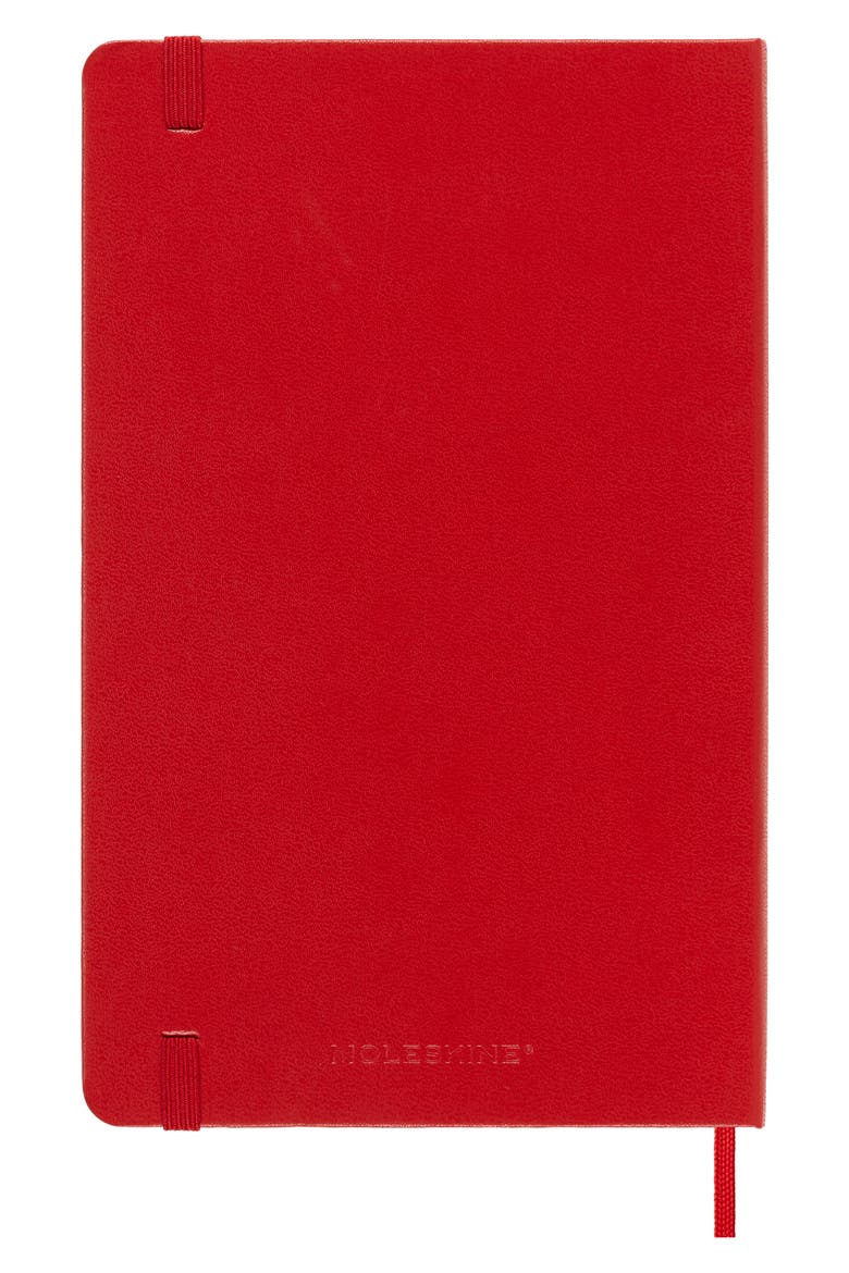 Large Ruled Hardcover Notebook, Alternate, color, RED