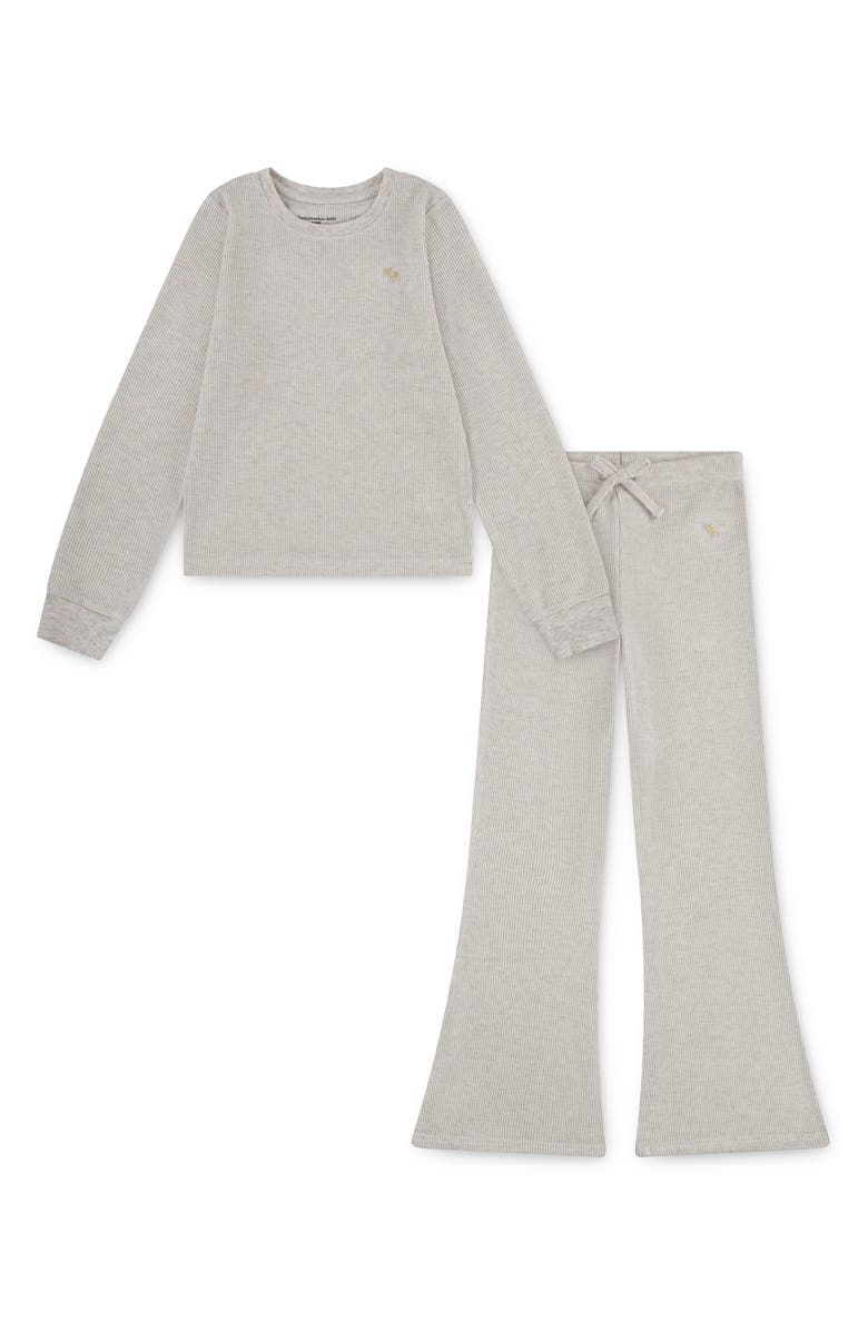 abercrombie kids Kids
 Waffle Knit Flare Pajamas, Main, color, 