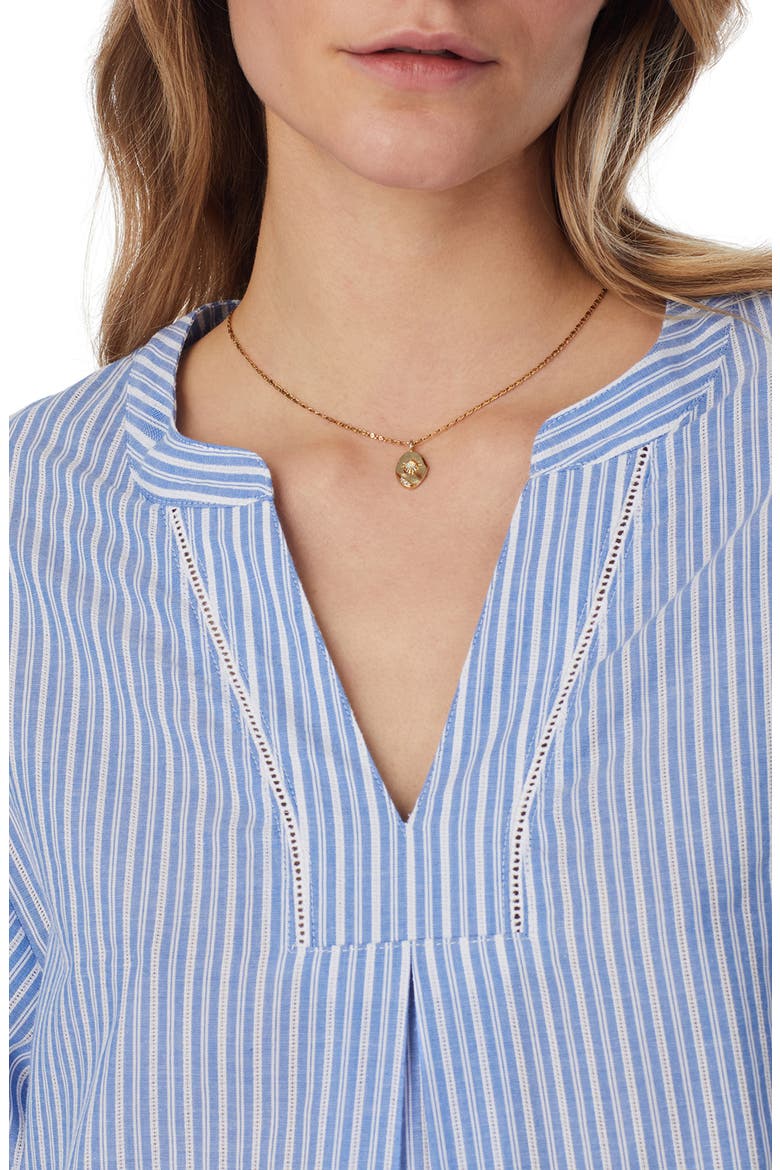 Stripe Cotton Caftan, Alternate, color, BLUE STRIPE