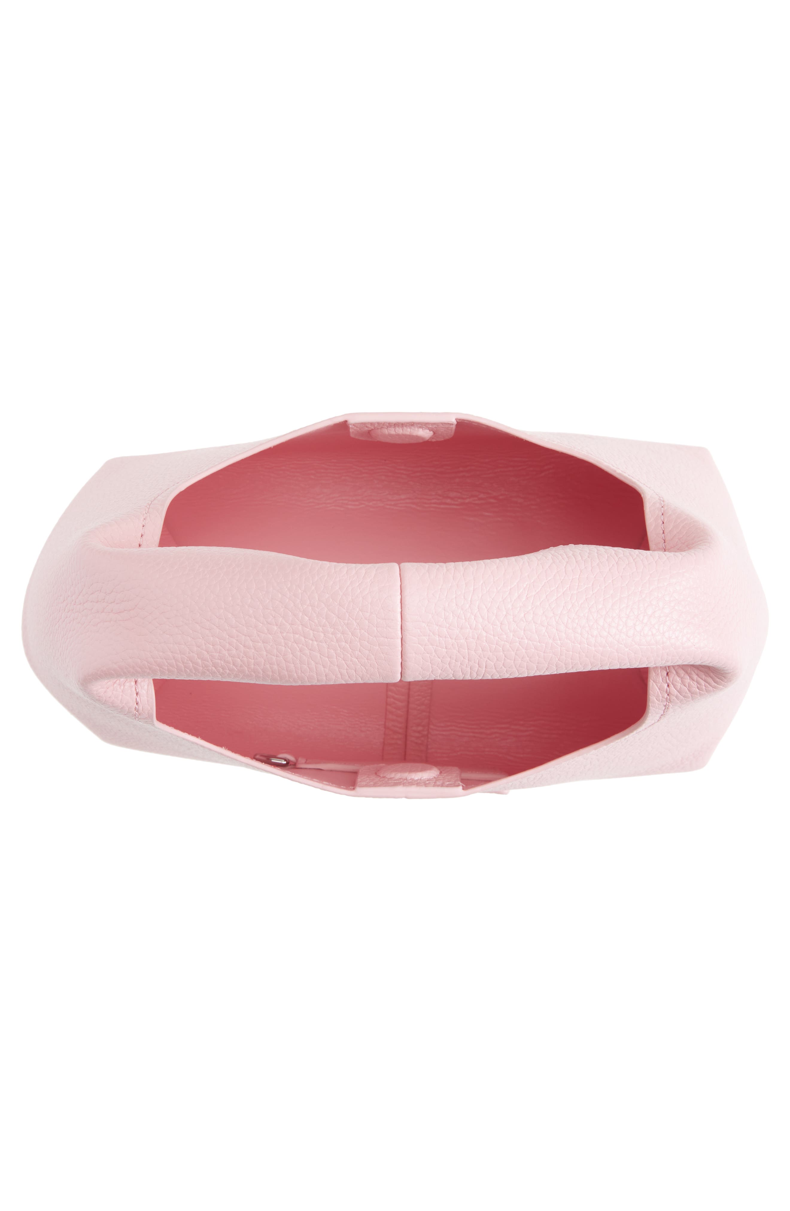 The Mini Leather Sack Bag, Alternate, color, RIBBON PINK