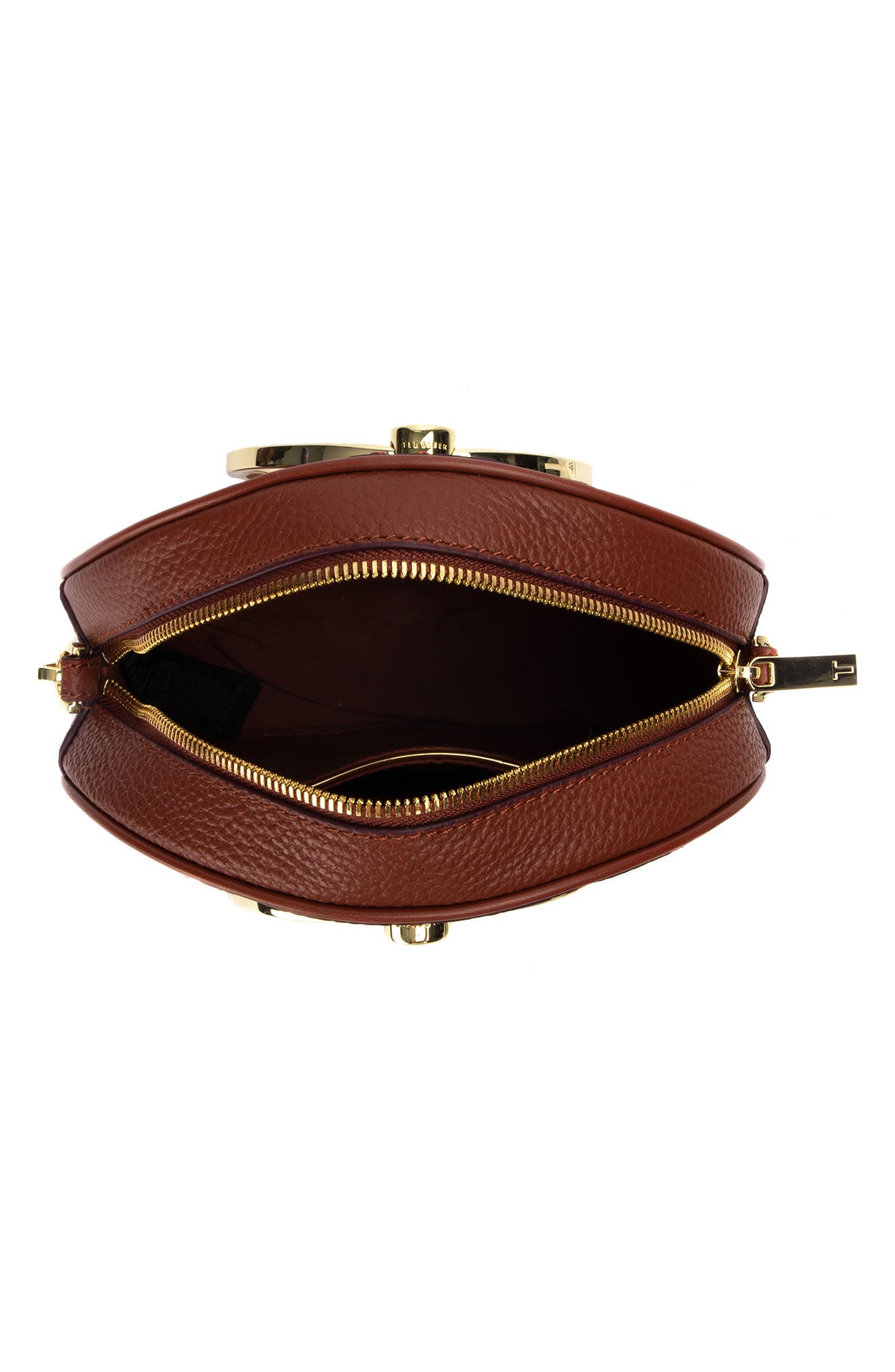 Ted Baker London Madddie Circle Leather Crossbody Bag, Alternate, color, 