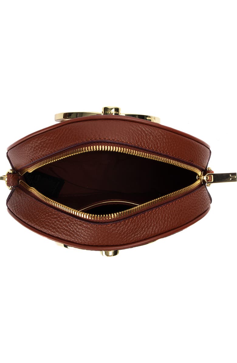 Ted Baker London Madddie Circle Leather Crossbody Bag, Alternate, color,