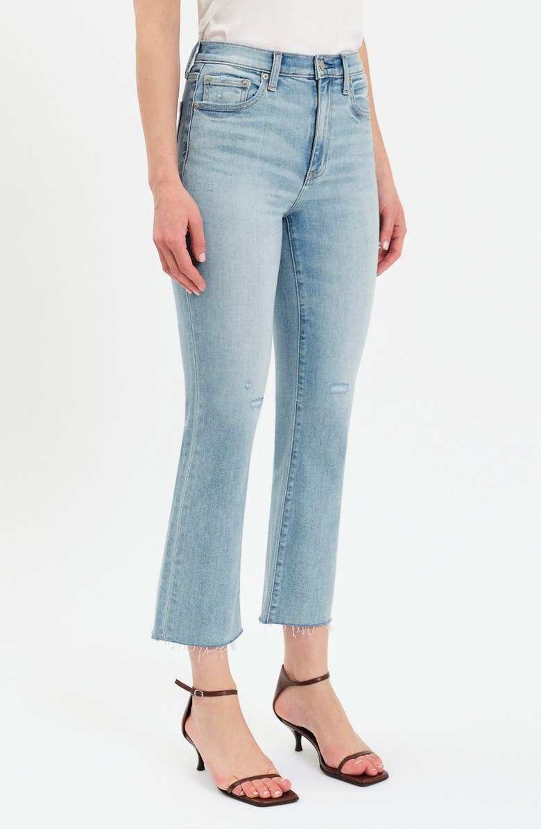 DAZE Shy Girl High Waist Crop Flare Jeans, Alternate, color, New Light