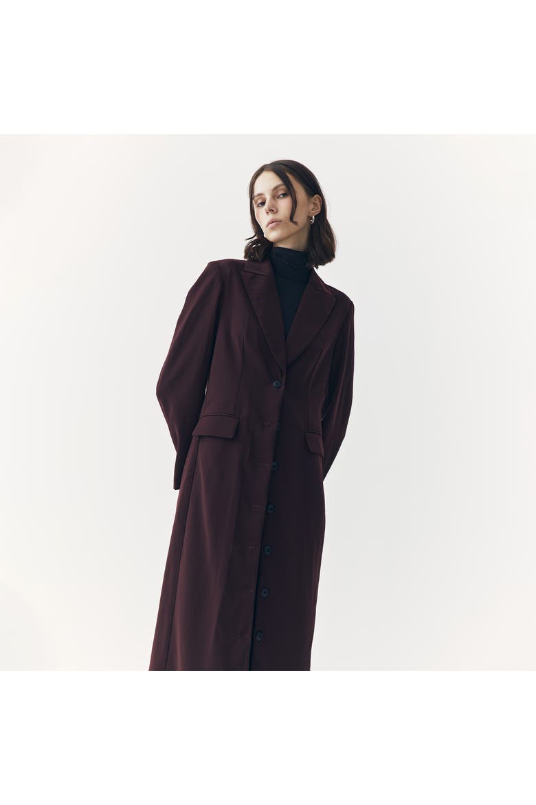 Lila Long Outerwear, Alternate, color, Burgundy