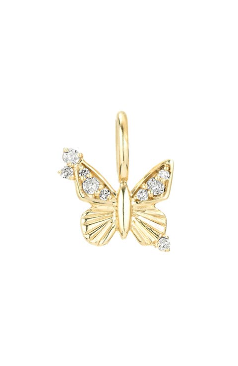 Diamond Butterfly Pendant