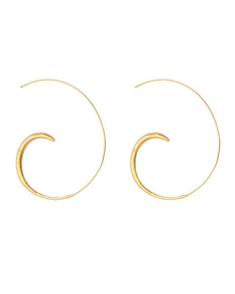 Aegina Pull Through Hoop Earrings