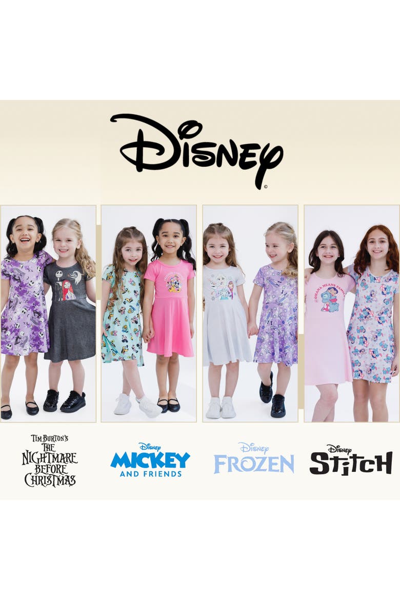 Mickey Mouse & Friends 2-Pack Skater Dresses, Alternate, color, Light Blue Pink