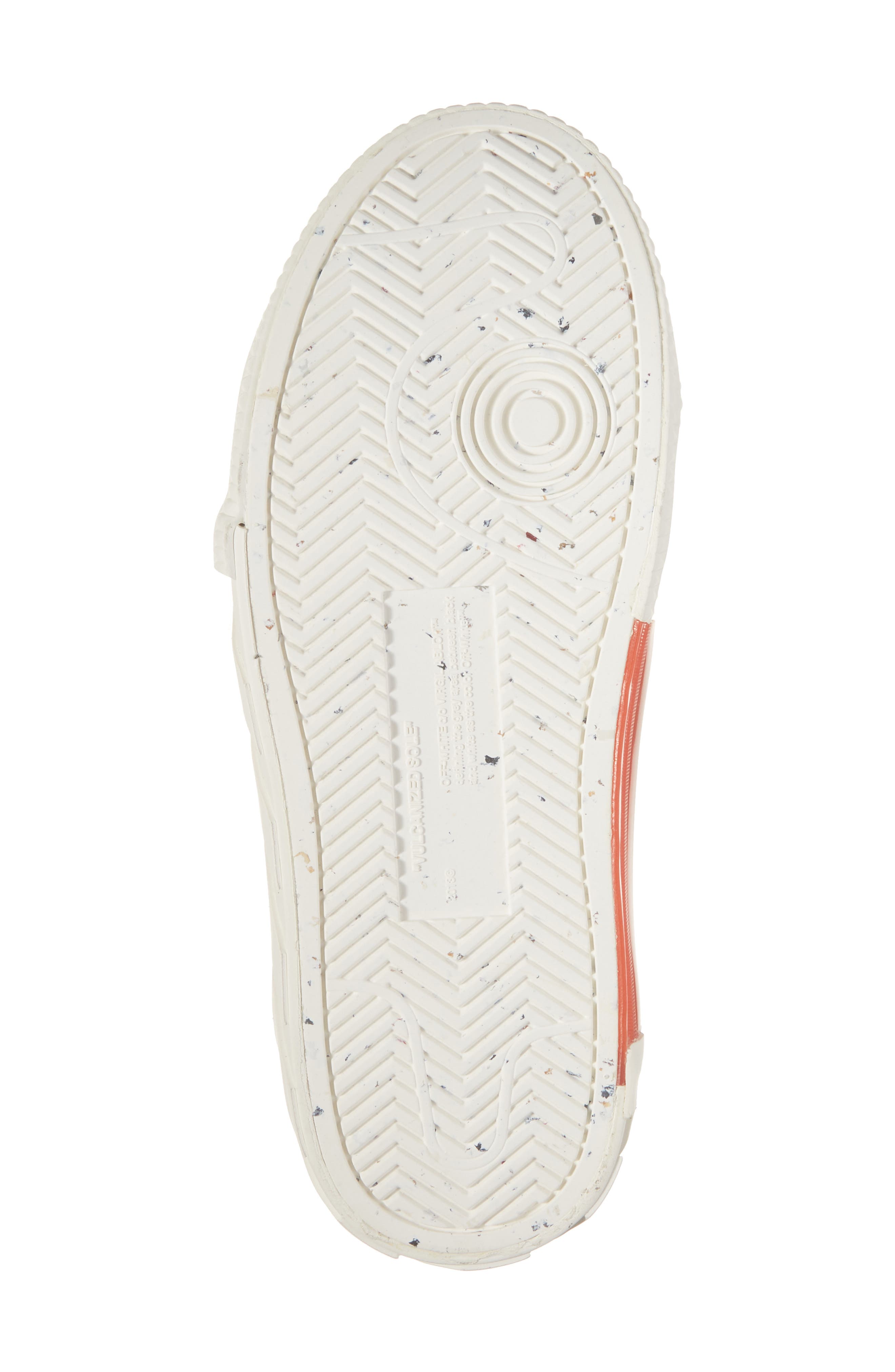 Off-White Low Vulcanized Leather Sneaker, Alternate, color, White White
