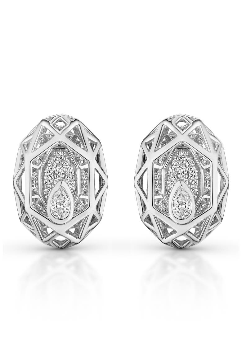 Estelar Diamond Stud Earrings, Main, color, WHITE GOLD