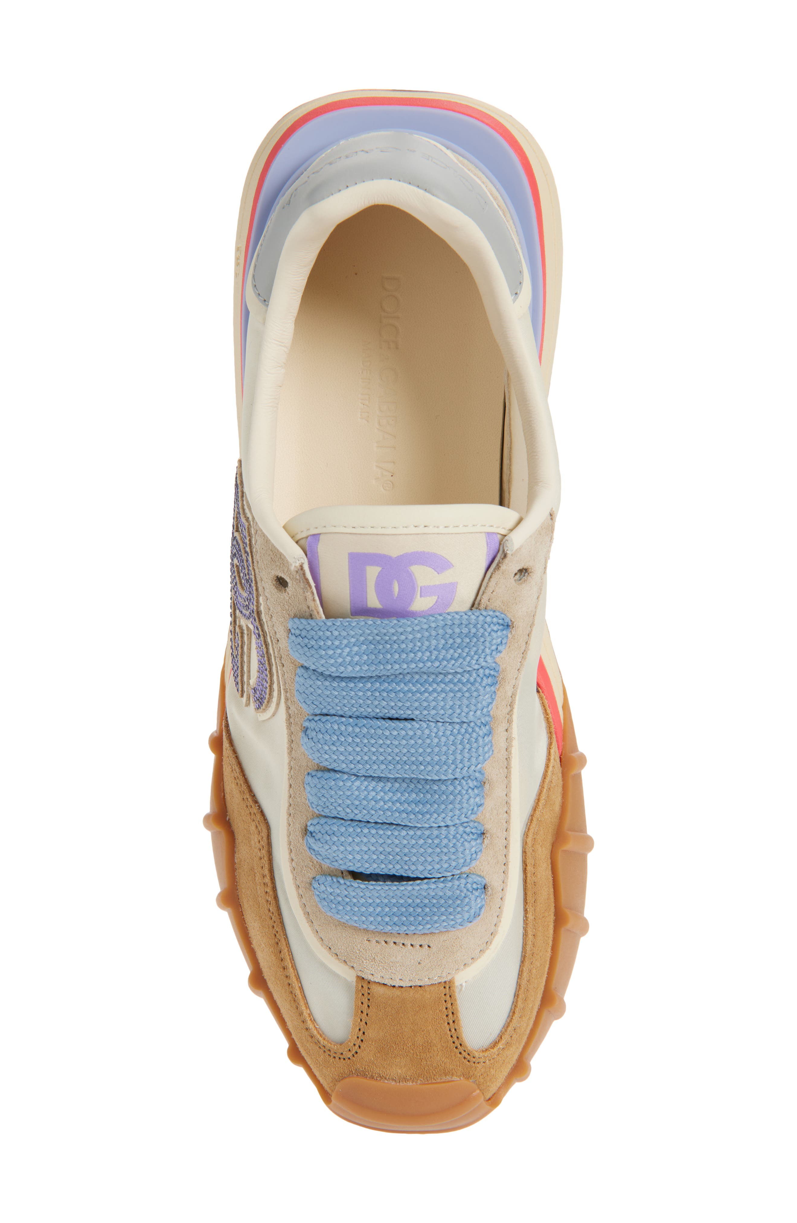 Dolce&Gabbana Athletic Sneaker, Alternate, color, Avorio/ Cammello