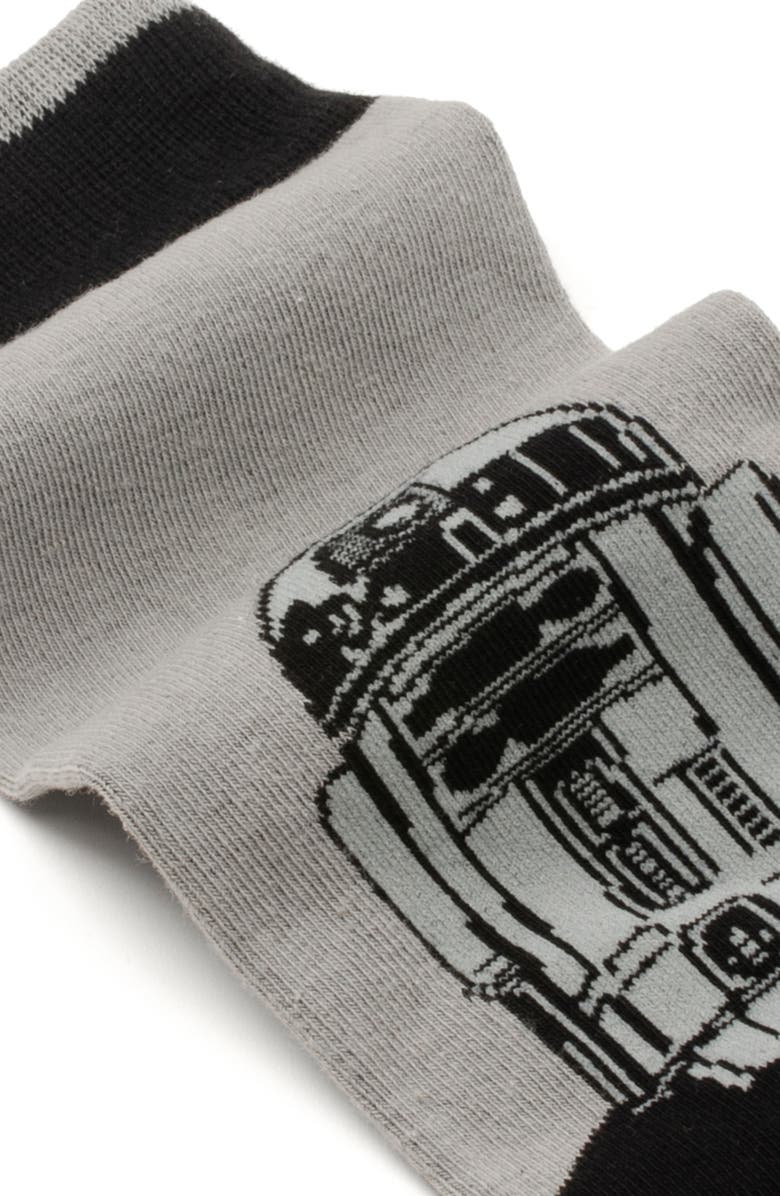 Cufflinks, Inc. Droid & Sage Mod 3-Pack Socks & Lapel Pin Set, Alternate, color, Black Multi