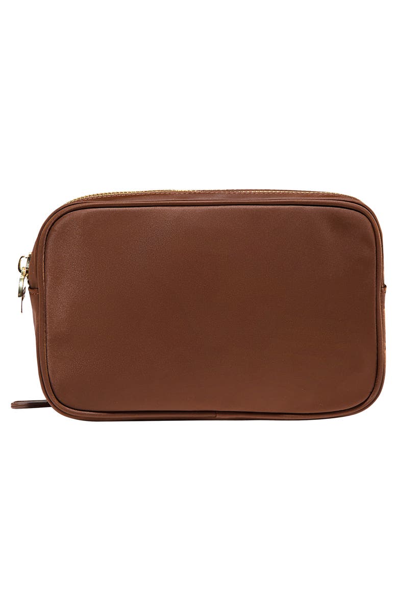 Stoney Clover Lane Nylon Double-Zip Pouch, Alternate, color, Espresso