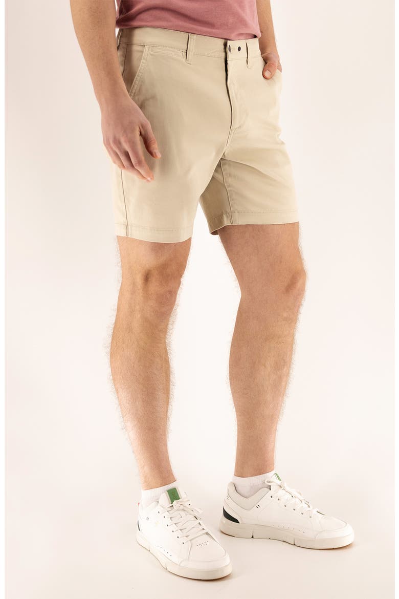7-Inch Performance Stretch Chino Shorts, Alternate, color, BROWN RICE