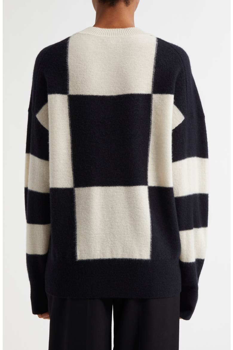 Becki Wool Blend Sweater, Alternate, color, BLACK/ WHITE