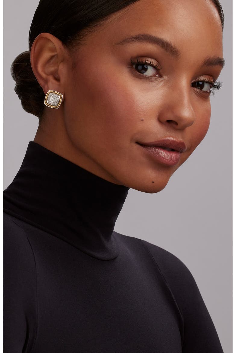 Rittenhouse Diamond Pavé Stud Earrings , Alternate, color, SILVER
