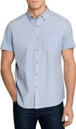 W.R.K Slim Fit Micro Circle Reworked Short Sleeve Button-Down Shirt