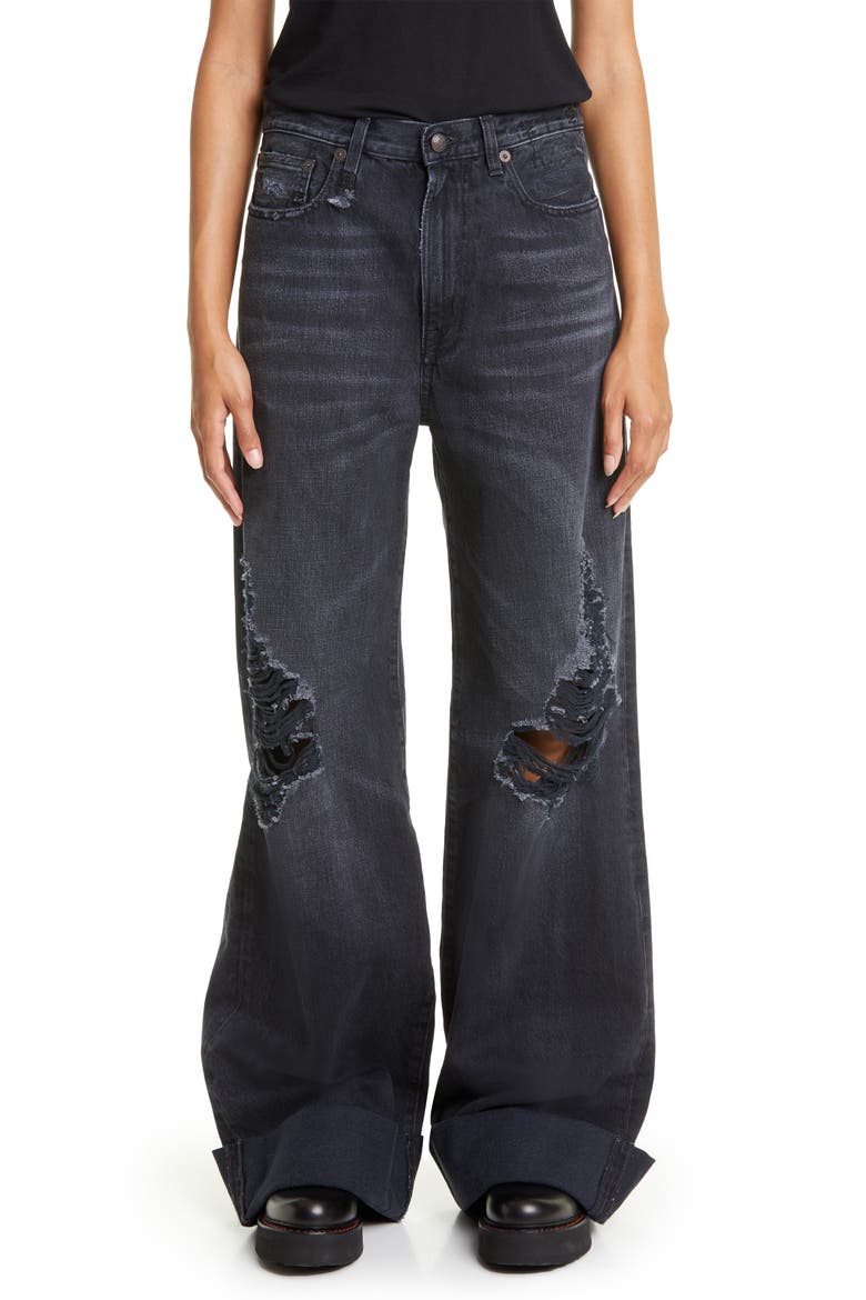 Lisa Baggy High Waist Wide Leg Jeans, Main, color, JAKE BLACK